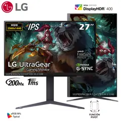 LG - Monitor UltraGear 27GS75Q-B 27 1ms GtG 200Hz QHD IPS HDR10