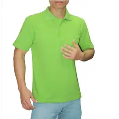 GENERICO - POLO CAMISERO MANGA CORTA VERDE LIMON
