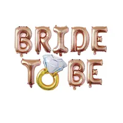 GENERICO - Globos bride to be anillo despedida de soltera oro rosa