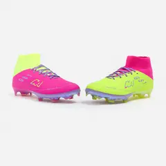 NEW ATHLETIC - Zapatillas Football Guets129 Fucsia Con Verde Neón Hombre