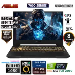 ASUS - Laptop Tuf Gaming FA507NU-LP031 AMD Ryzen7-7735HS 16GB RAM 512GB SSD 156 FHD RTX4050-6GB