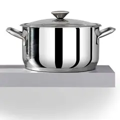 BONERA - Olla Acero Inoxidable 24CM Omega Con Tapa