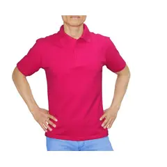 GENERICO - POLO CAMISERO MANGA CORTA COLOR FUCSIA