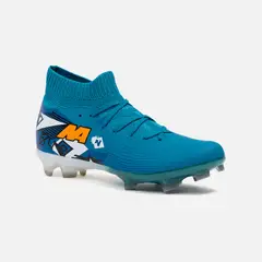 NEW ATHLETIC - Zapatillas Football Scarpa123 Azulino Con Naranja Juvenil