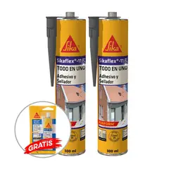 SIKA - Pack 2 Sellador de juntas Sikaflex-11 FC Purform Gris x 300ml