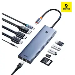 BASEUS - Adaptador UltraJoy USB-C HUB 11n1 HDMI DP 4K RJ45 SDTF MacBook