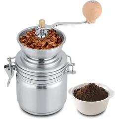GENERICO - MOLINILO MANUAL DE CAFE acero inox plateado