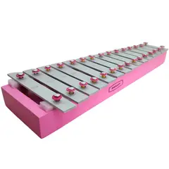 GENERICO - Xilofono Nacional Metalofono 2/8 Octavas de 15 teclas - Rosa