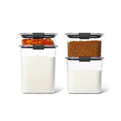 RUBBERMAID - Set de 4 herméticos de plastico Brilliance Tritan 1994251