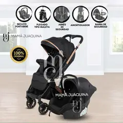 BEAUTIFUL - Coche Moisés Travel System «J´ SPARROW» Porta Bebé Black