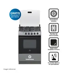 INDURAMA - Cocina 4 hornillas Córdova Spazio Plus Gris