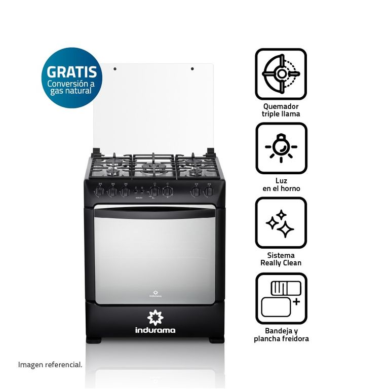 Cocina de pie 5 Quemadores Borgona Zafiro Negro