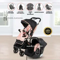 BEAUTIFUL - Coche Maleta Travel System «J´ SPARROW» Porta Bebé Pink