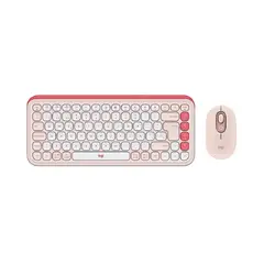 LOGITECH - Teclado + Mouse Bluetooth Pop Icon Rosado