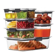 Rubbermaid - Set de 10 herméticos de plastico Brilliance Tritan 1990616