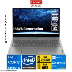 LENOVO - LAPTOP V15 G4 IRU Intel Core i3-1315U Pantalla 156 FHD RAM 8GB SSD 256GB
