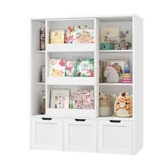GENERICO - Estante Organizador Librero Infantil Cassiel Blanco Petrox Home