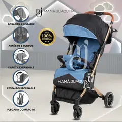 BEAUTIFUL - Coche Maleta para Bebé «LAINEE» de Fácil Plegado Blue