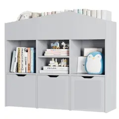 GENERICO - Estante Librero Organizador Miranda Gris Petrox Home