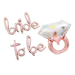 GENERICO - Globos bride to be y anillo oro rosa despedida de soltera