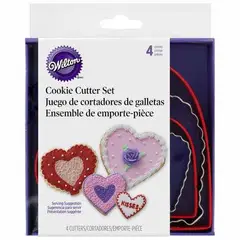 WILTON - Juego de cortadores de galletas 4 pzas de forma de corazones