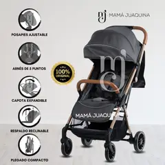 BEAUTIFUL - Coche Maleta para Bebé «SAFFE» De Fácil Plegado Negro