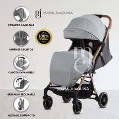 BEAUTIFUL - Coche Maleta para Bebé «SAFFE» De Fácil Plegado Gray