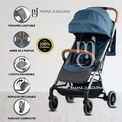 BEAUTIFUL - Coche Maleta para Bebé «SAFFE» De Fácil Plegado Blue