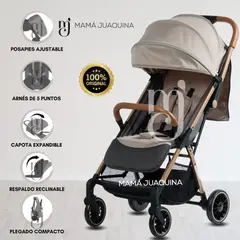 BEAUTIFUL - Coche Maleta para Bebé «SAFFE» De Fácil Plegado Beige
