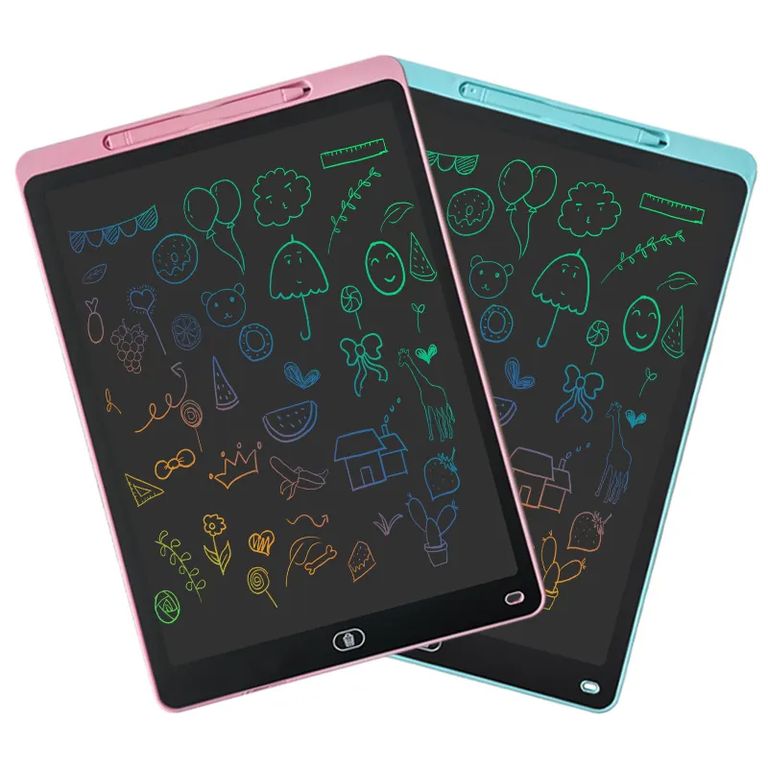 TABLET PIZARRA MÁGICA DIBUJO LCD 20 PULGADAS CELESTE GRANDE