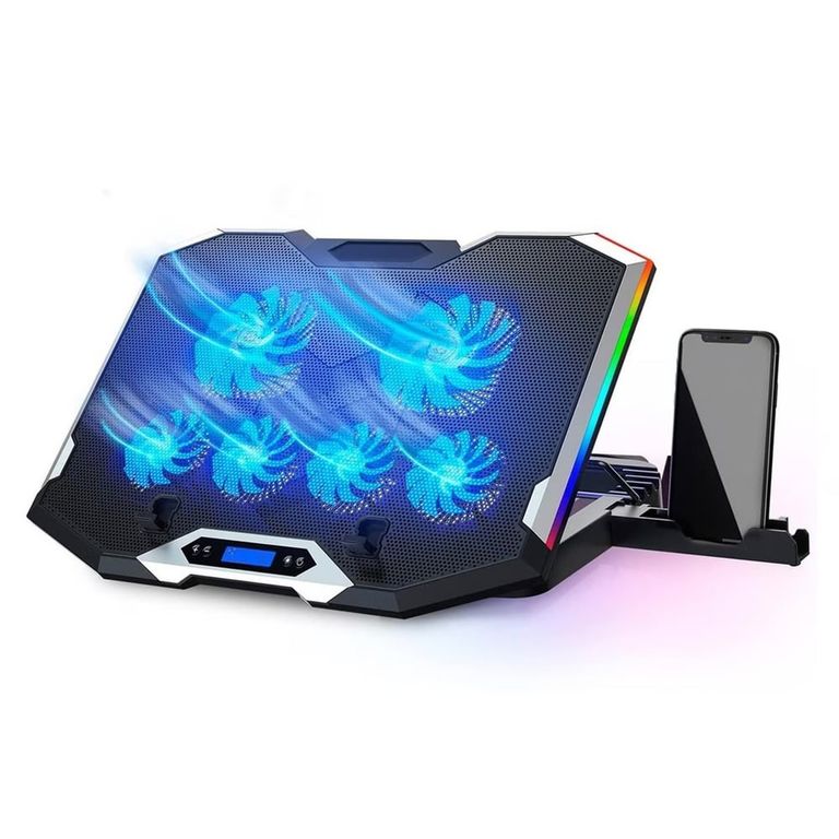 Cooler Laptop 6 Ventiladores Gamer + Soporte de Celular 17" HA-K9