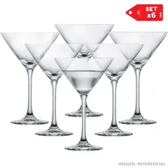 INSPIRA - Copas de vino champagne elegante de vidrio 200ml Set x6