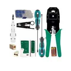 SEISA - Kit Herramientas De Red Tester Crimpador Ponchador Destornillador