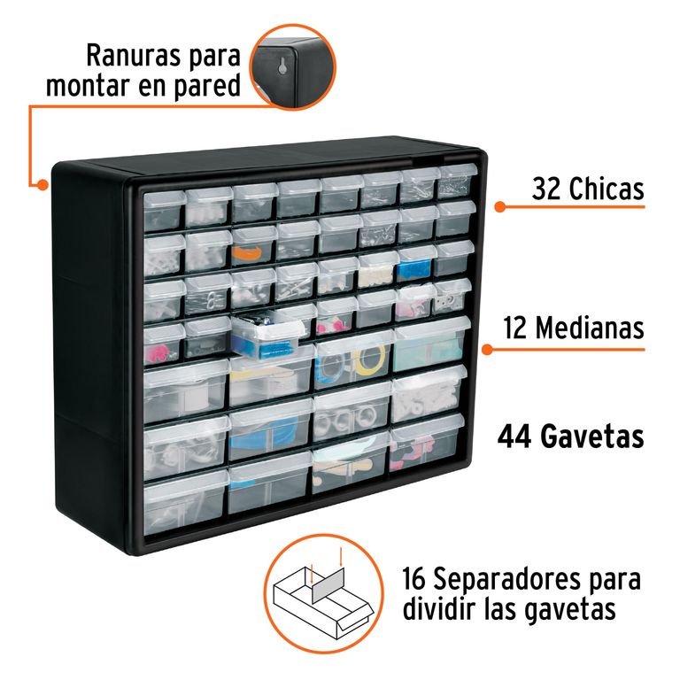 Organizador con 44 Gavetas