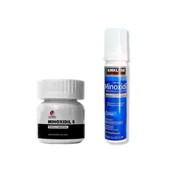 GENERICO - MINOXIDIL ESPUMA KIRKLAND 60ML + MINOXIDIL 5MG 60 CAPSULAS