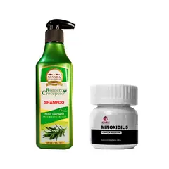 GENERICO - MINOXIDIL 5MG 60 CÁPSULAS + SHAMPOO DE ROMERO 320ML