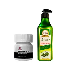 GENERICO - MINOXIDIL 5MG CAPS 60 + SHAMPOO ROMERO CRECEPELO 520ML