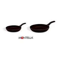 BONERA - Juego de 2 Sartenes Granito Black Montella 20/24cm
