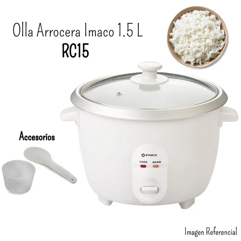Olla Arrocera 1.5 Lt. - Blanco