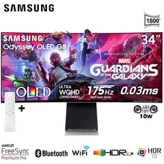 SAMSUNG - Monitor OLED Gaming Odyssey G8 de 34 LS34DG850SLXPE 175hz 05ms 4K