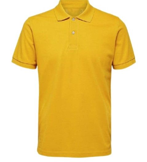 POLO CAMISERO MANGA CORTA AMARILLO ORO