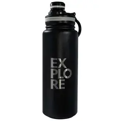 NATIONAL GEOGRAPHIC - Botella Metálica 900ml Color Negra -