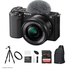 SONY - Cámara ZV-E10 Mirrorless + Lente 16-50mm + Kit Ultimate