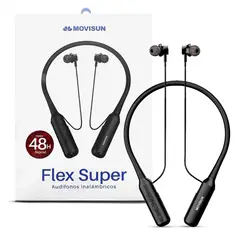 MOVISUN - Audifonos Deportivos Flex Super Neckband Sport Negro