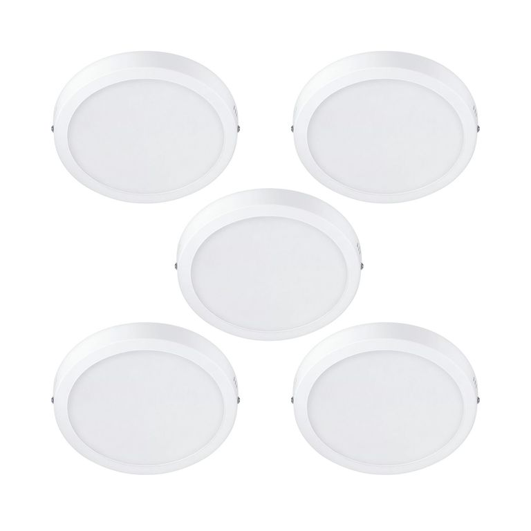 KIT 5 FOCOS LED DOWNLIGHT 24W CÁLIDA