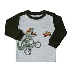 BEBELU - Polo Pima Dino Manga Larga Para Niño Bebelú