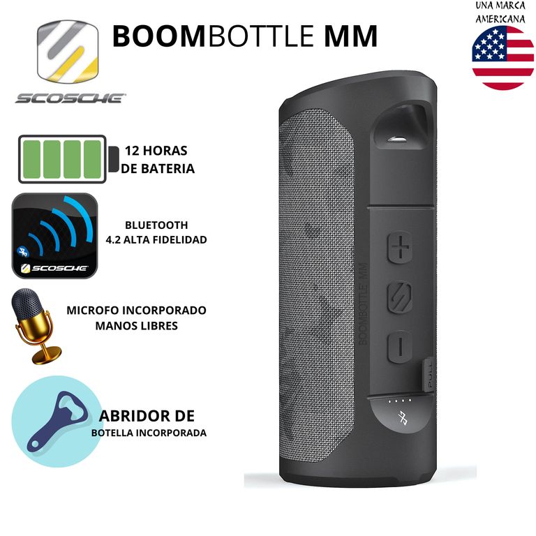Parlante Portátil Magic Mount Boombottle MM - Negro camuflaje