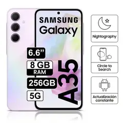 SAMSUNG - Celular Libre Galaxy A35 6.6 Pulg 256GB 8GB RAM Rosa