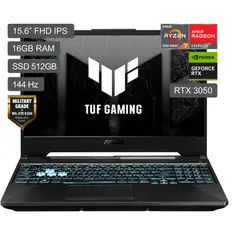 LAPTOP TUF GAMING FA506NCR-HN005W RYZEN 7 RAM 16GB SSD 512GB 15.6" 144HZ RTX 3050 4GB