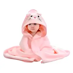 BUYPAL - Toalla de Baño Bebe con Capucha Suave y Acogedora Rosado